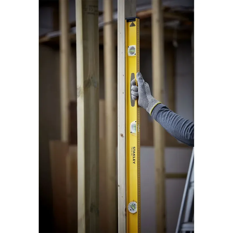 Waterpas I-Beam 600mm 3L met 180° Libel by Stanley, Yellow, Black – product image 4 of 4