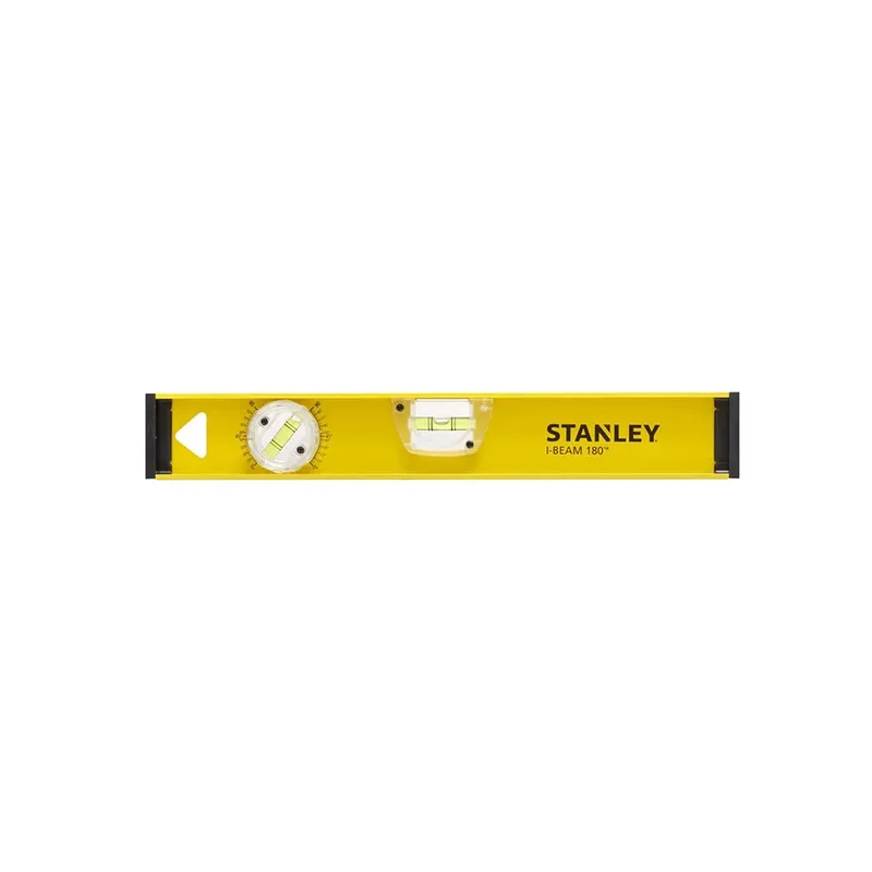 Waterpas I-Beam 600mm 3L met 180° Libel by Stanley, Yellow, Black – product image 2 of 4