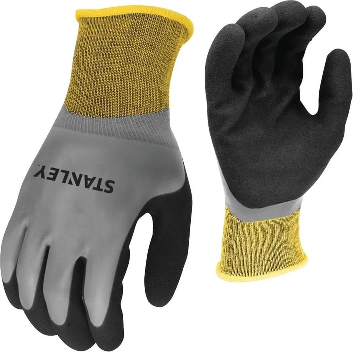 Waterproof Gripper werkhandschoenen de Stanley, Noir, Jaune, 10 – image du produit