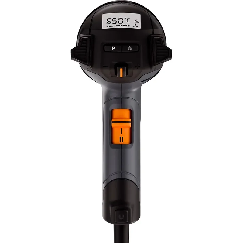 Heteluchtpistool HM 2320 E - 2300W - Verfbrander met display - Temperatuur instelbaar van 80-650°C - Luchtvolume instelbaar van 150-500l/min van Steinel – productafbeelding 3 van 6