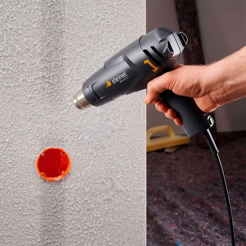 Heteluchtpistool HM1620S - 1600W - Verfafbrander - Temperatuur instelbaar op 300°C en 500°C - Luchtvolume instelbaar op 240-450l/min van Steinel – productafbeelding 5 van 6