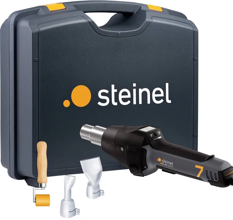 Heteluchtpistool HM2620E - 2300W - Verfafbrander - Traploos instelbaar van 50-700°C - Luchtvolume instelbaar tussen 150-500 l/min - Incl. koffer, 2 mondstukken & aandrukrol by Steinel – product image
