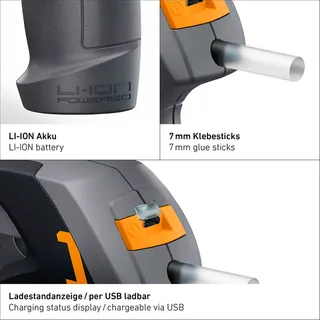 Mobileglue 1007 Akku Heißklebepistole inkl. Ladegerät, inkl. Ladekabel, inkl. Ladestand-Anzeige, Eco-Modus 7 mm 30 W 3.6 V 1 St. von Steinel – Produktbild 3 von 6