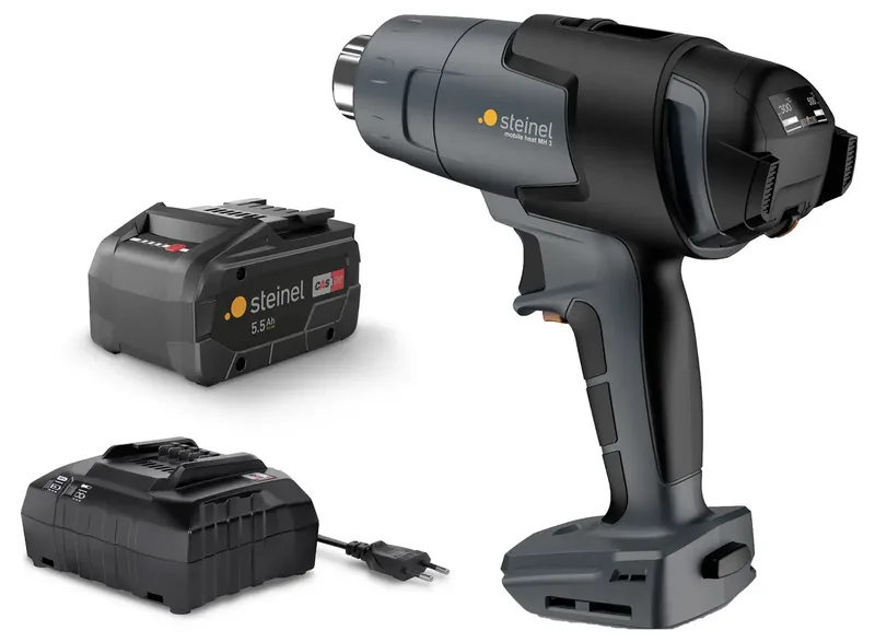 Steinel 068226 MH3 KF SC Heißluftgebläse inkl. Ladegerät, inkl. Akku 600 W fra Steinel – produktbillede 3 af 3