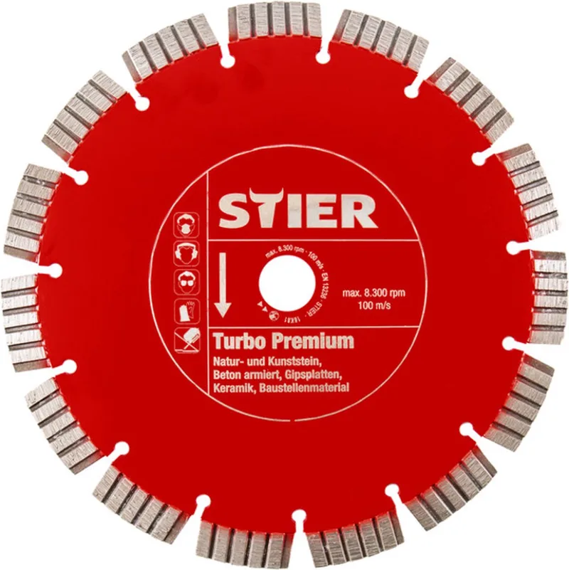 Diamantzaagblad Turbo Premium - Ø300 mm - 20 mm Boring van Stier – productafbeelding