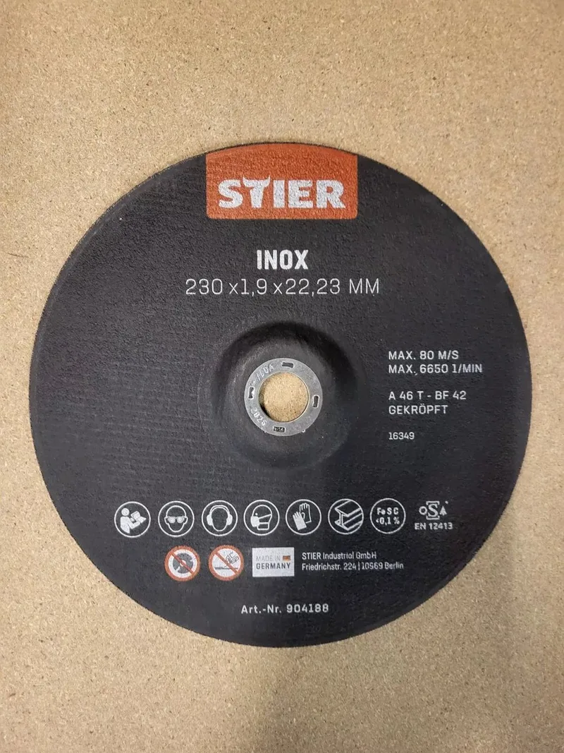 Doorslijpschijf voor Edelstahl/INOX – Flexschijf – 230x1,9 mm by Stier – product image