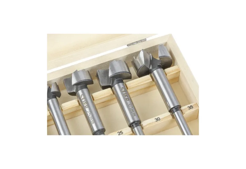 Holzbohrer STIER Forstnerbohrer Set in Holz-Kasette 5-teilig (15 20 25 30 35 mm) de Stier, Multicolore – image du produit 4 sur 4