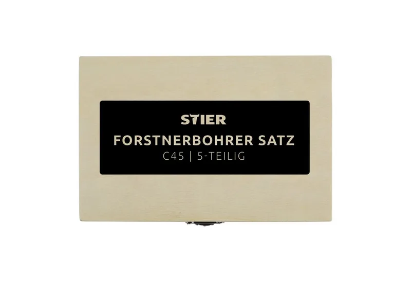 Holzbohrer STIER Forstnerbohrer Set in Holz-Kasette 5-teilig (15 20 25 30 35 mm) de Stier, Multicolore – image du produit 3 sur 4