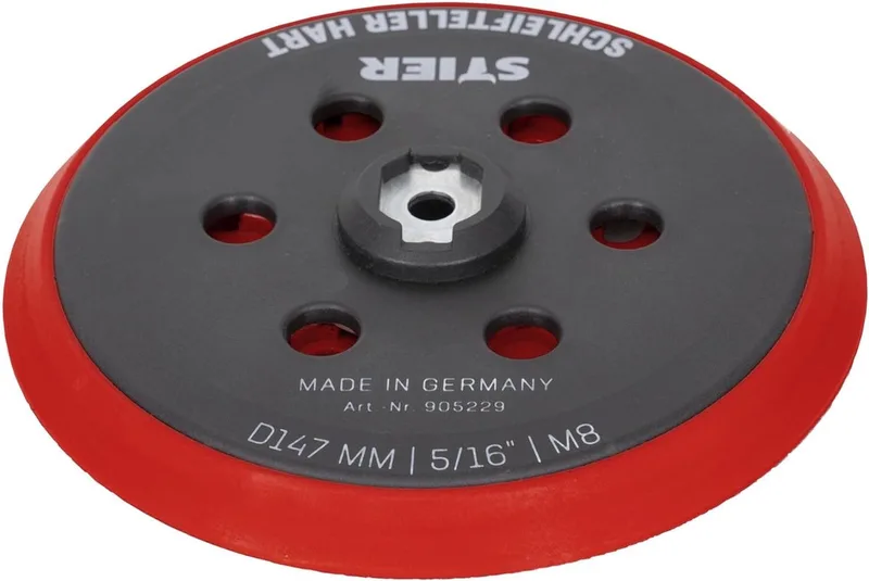 Schuurschijf Soft - D147 mm - 5/16 Inch - M8 voor Excentrische Schuurmachines - 150 mm met klittenband de Stier – image du produit