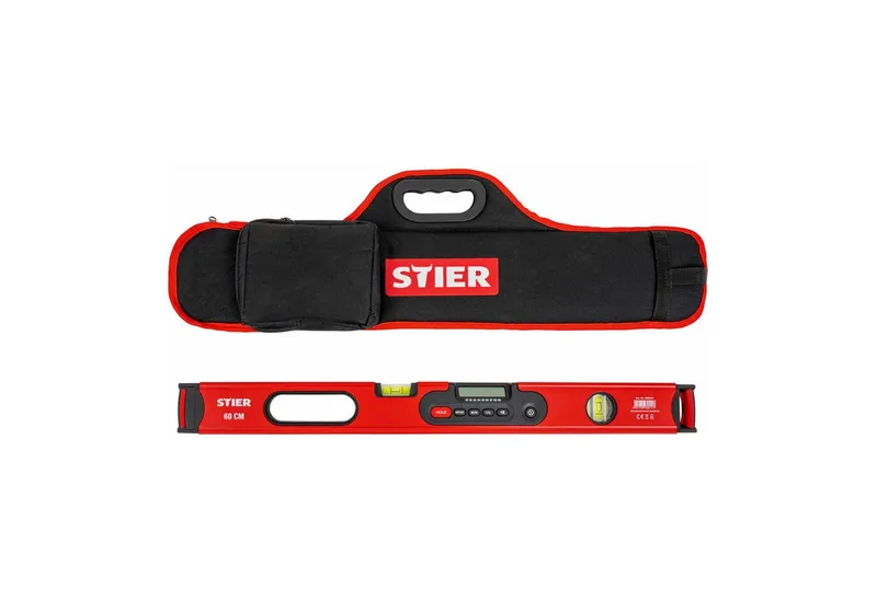 Wasserwaage STIER Digitale Wasserwaage SDW-600 LCD-Display ±0,2° HOLD-Funktion 60 de Stier, Multicolore – image du produit 2 sur 5