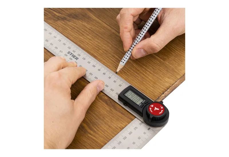 Winkelmesser STIER Digitaler Winkelmesser SDW-300 LCD-Display ±0,3° rostfreier Stah by Stier, Multicolour – product image 3 of 5