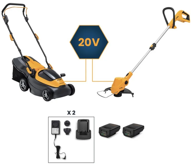 Collector 136e Kit+GT 100e Grasmaaier - Accu - 34 cm - 2x2 Ah by Stiga – product image
