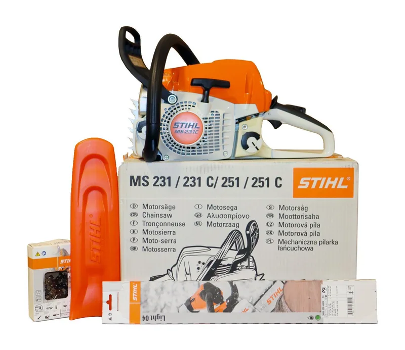 Benzin-Kettensäge MS 231 C-BE Benzin-Motorsäge, 35 cm, Light 04, 3-tlg. de Stihl – image du produit