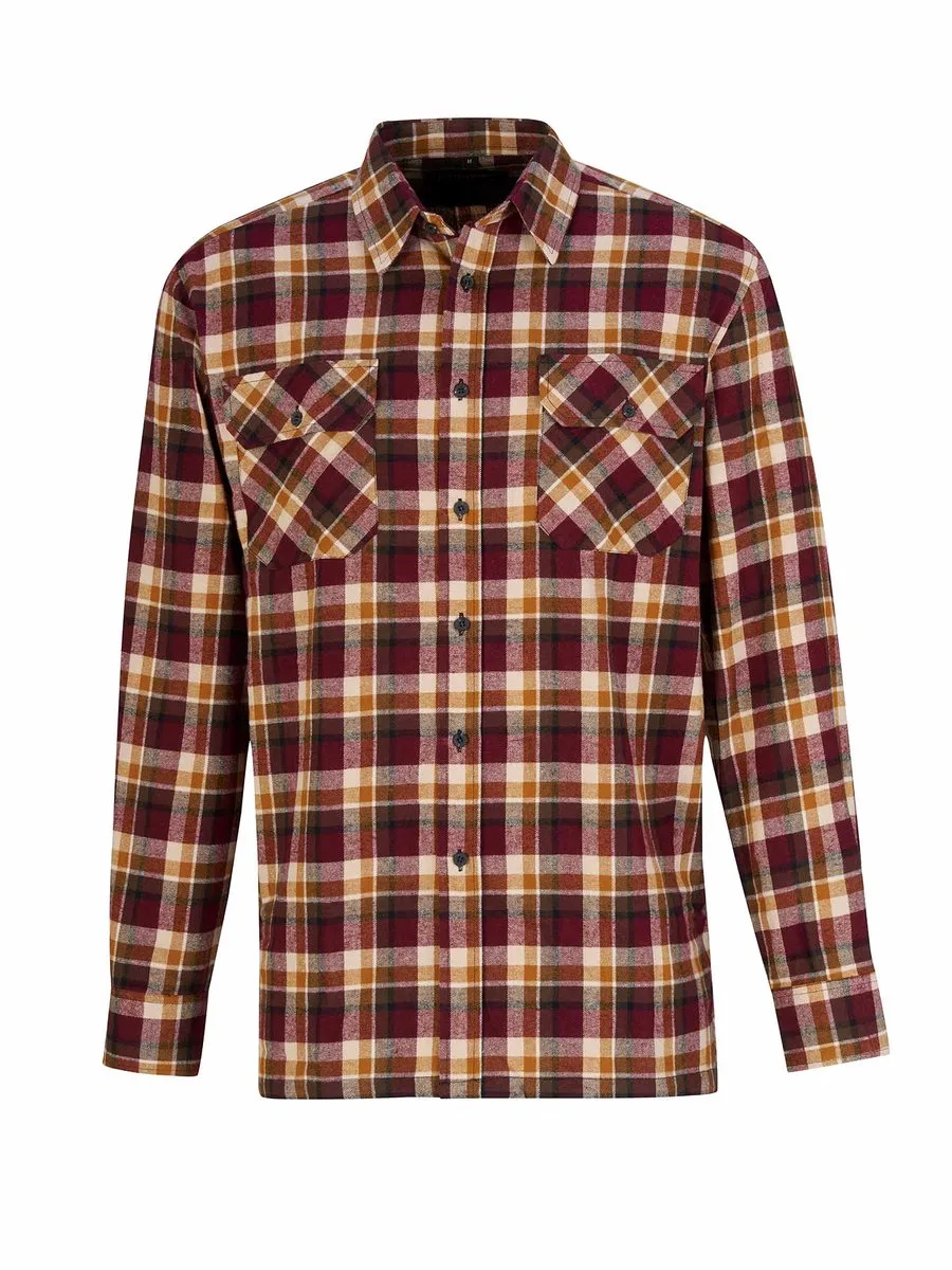Dawson Flanellen Overhemd - Katoen - Heren - Maat 3XL- Bordeaux Ruit de Størvik, Bordeaux Rood – image du produit