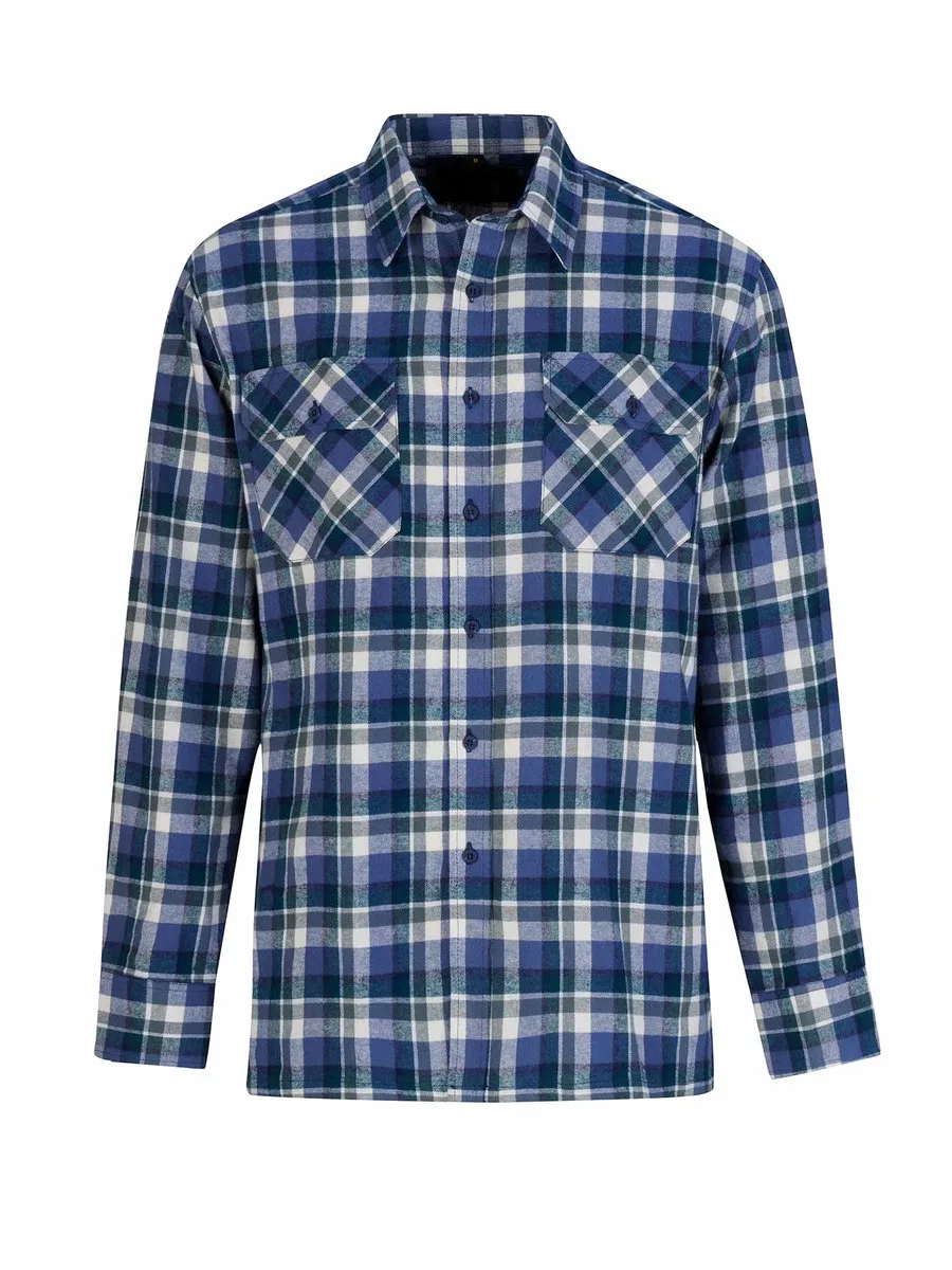 Dawson Flanellen Overhemd - Katoen - Heren - Maat XL- Ruit by Størvik, Blue – product image