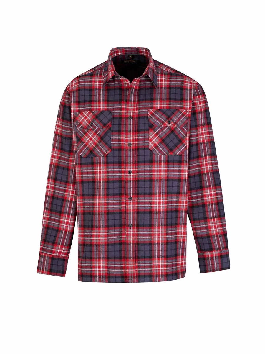 Dawson Flanellen Overhemd - Katoen - Heren - Rood ruit de Størvik, Rouge, XL – image du produit