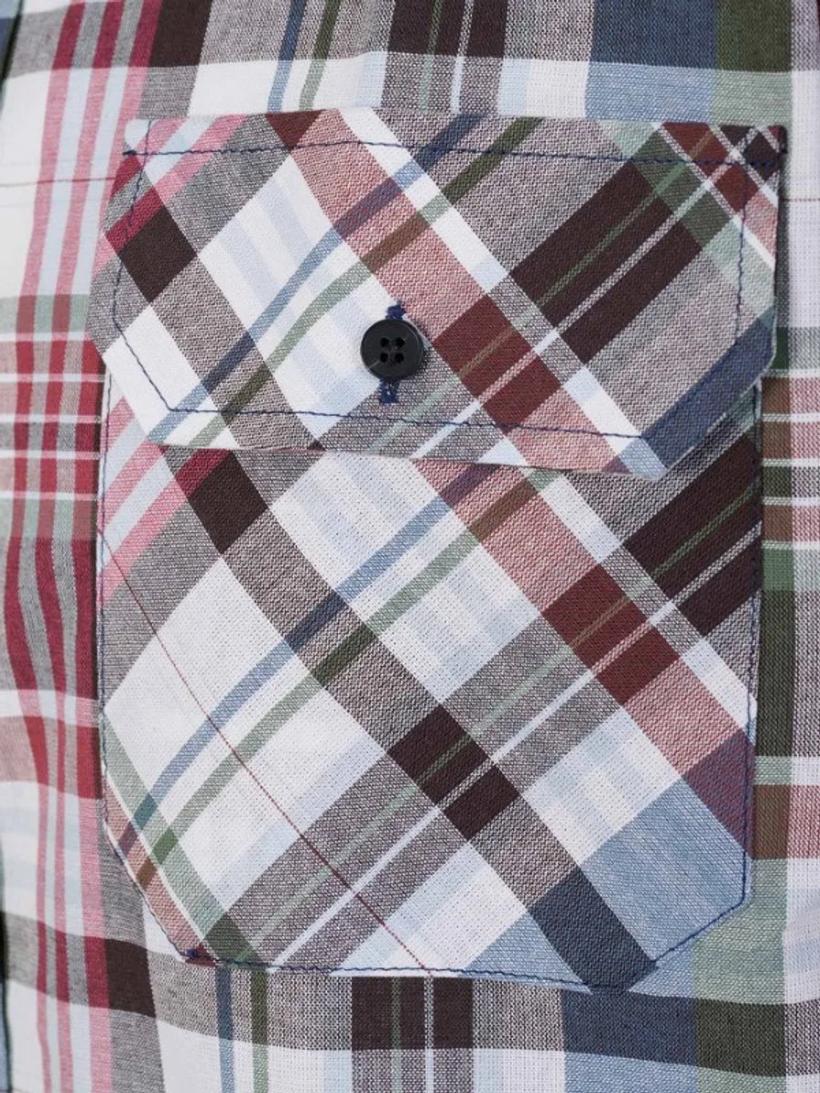 Egersund 5.2 bordeaux geblokt LM overhemd de Størvik, Bordeaux, 4XL – image du produit