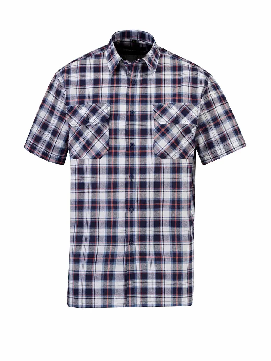 Farsund Katoenen Werkhemd Heren - Houthakkersblouse - Blauw - Rood - Wit de Størvik, Blauw – Rood – Wit, M – image du produit