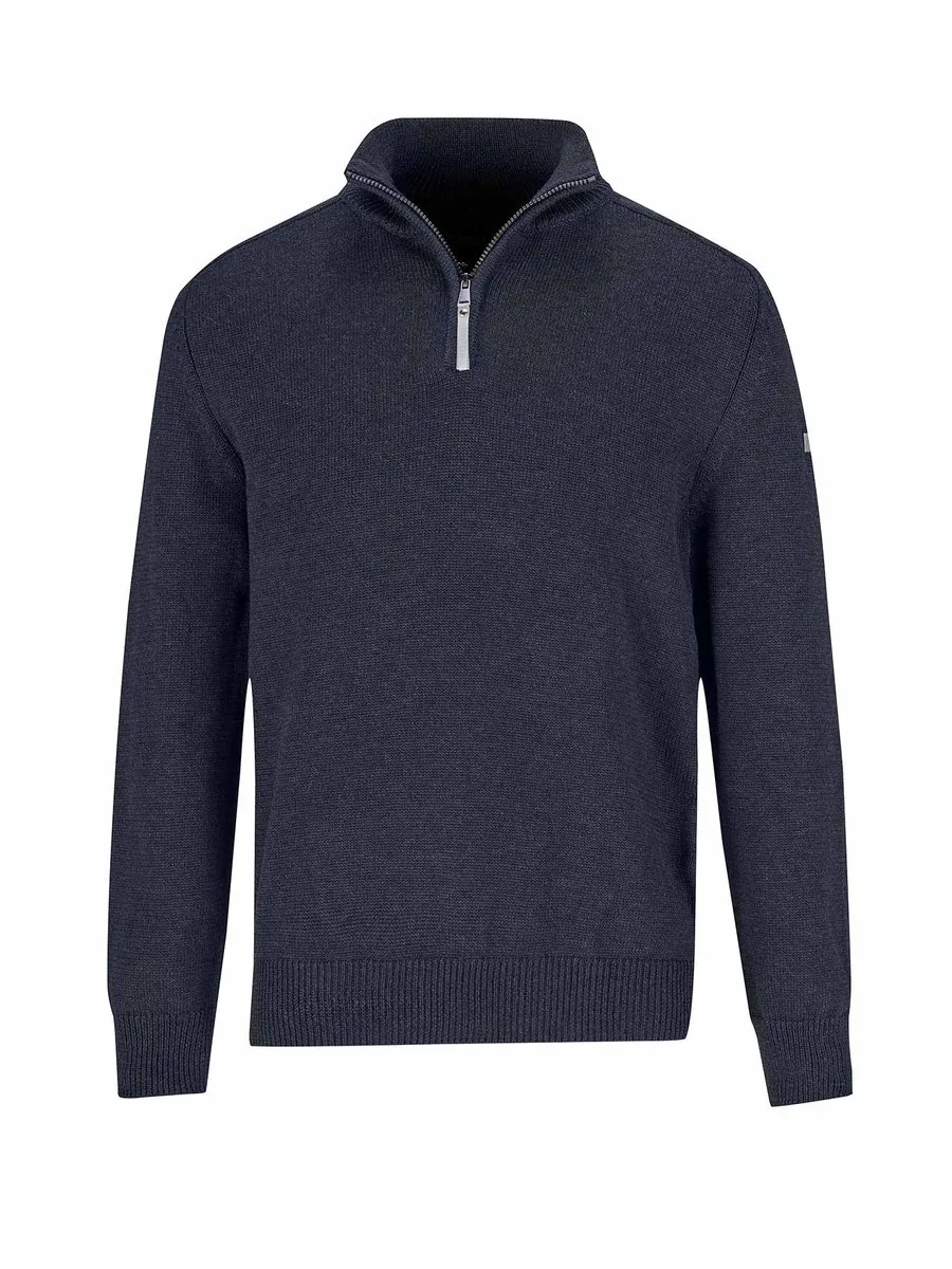 Rune Pullover Heren - Fijn Gebreid - Donkerblauw de Størvik, Bleu foncé, L – image du produit