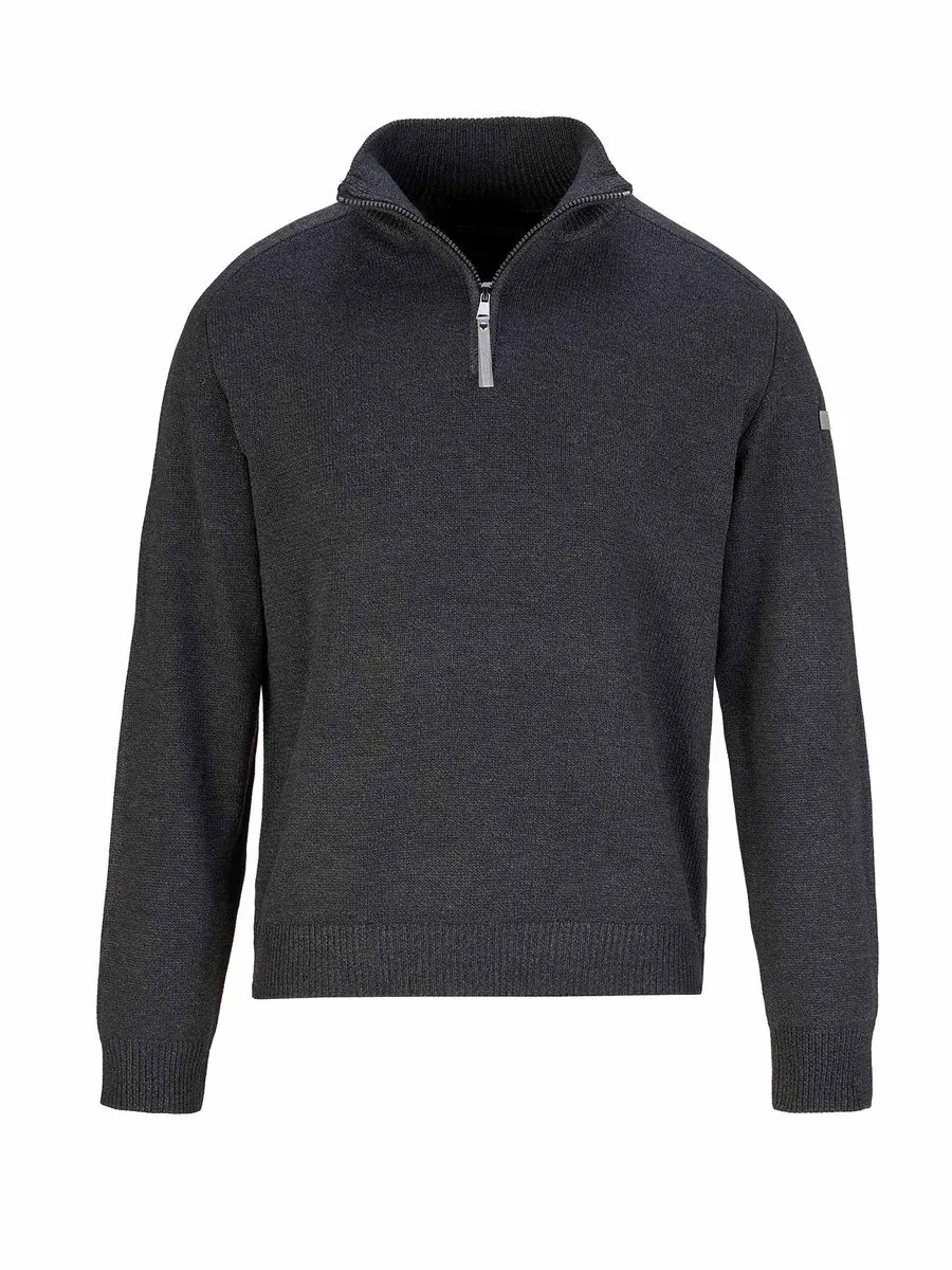 Rune Pullover Heren - Fijn Gebreid - Zwart de Størvik, Noir, XL – image du produit