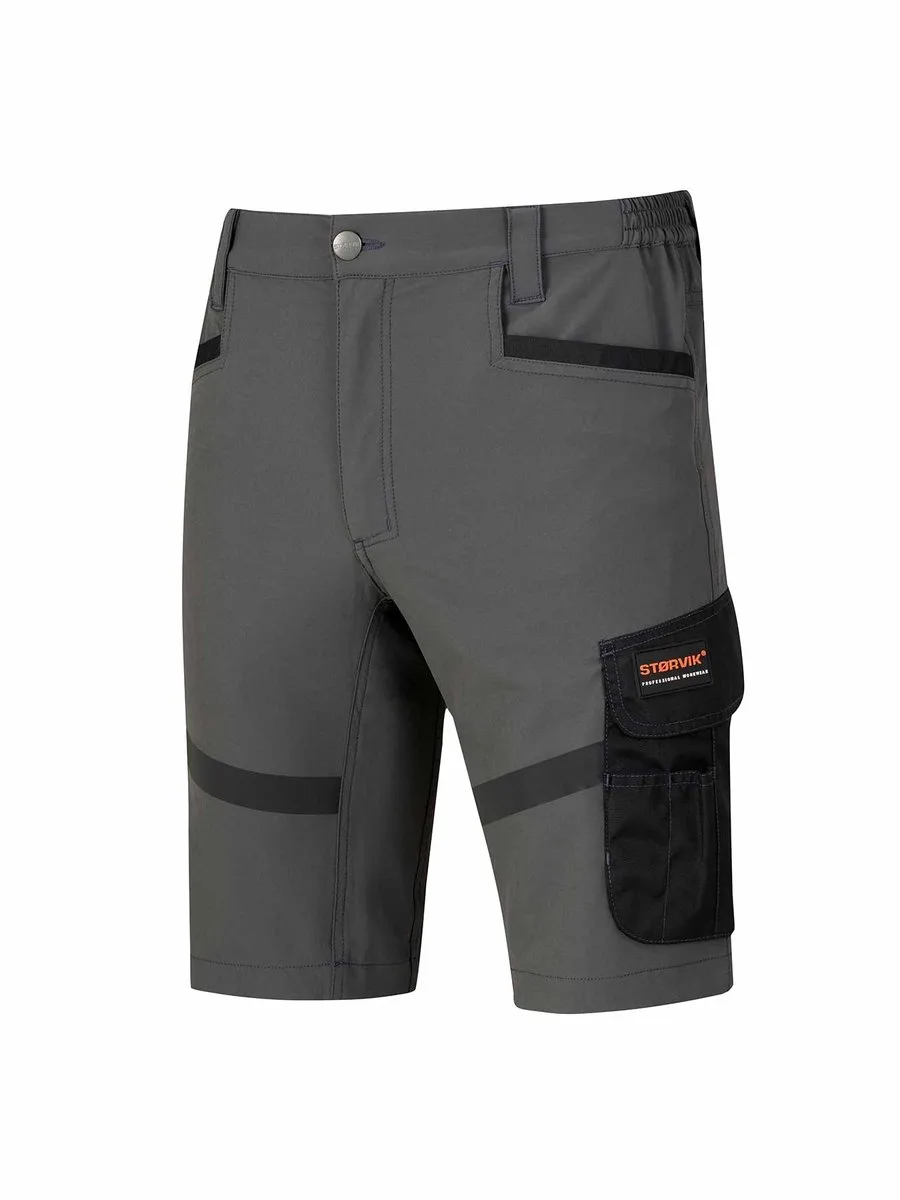 STØRVIK 4Way Stretch Korte Werkbroek Heren Antraciet - STIJN by Størvik, Anthracite, L – product image