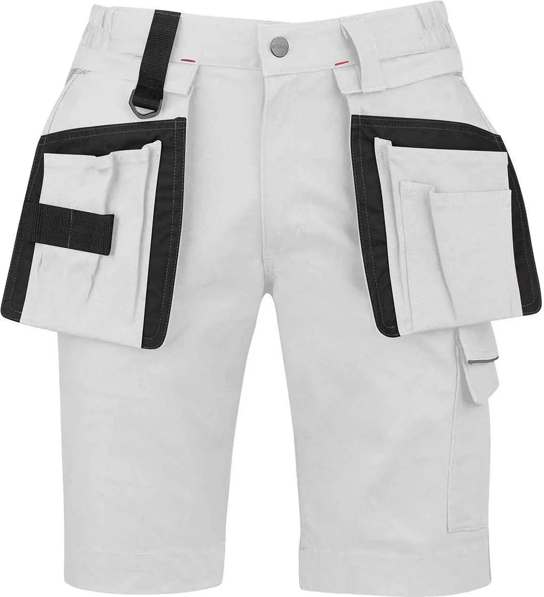Thijs Stretch Korte Werkbroek Heren - Werkshort - Wit van Størvik, Wit, M – productafbeelding