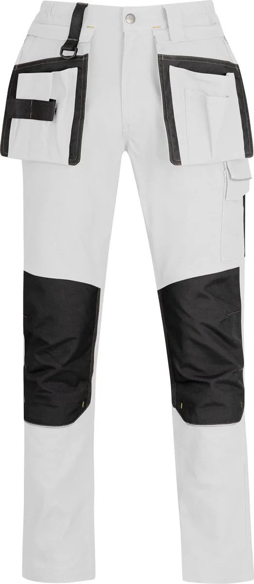 Tim Stretch Werkbroek - Heren & Dames - 97% Katoen - Wit by Størvik, White, S – product image
