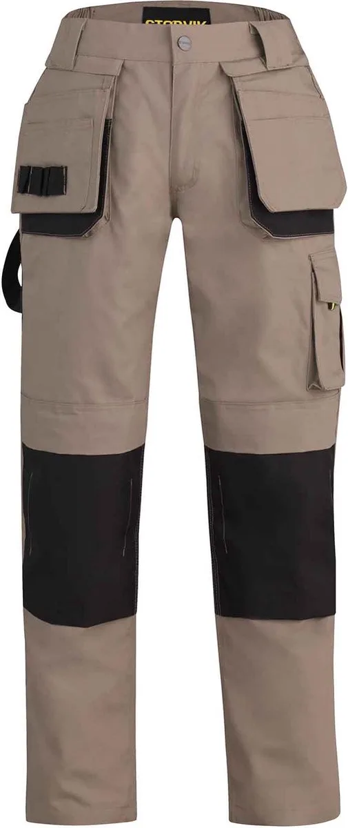 Werkbroek Heren Khaki - DAVID by Størvik, Khaki, XXL – product image