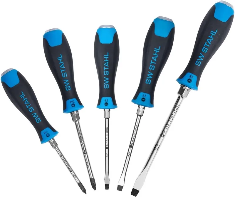 Schroevendraaierset, slagvast, sleuf+kruis, 5 stuks de SW-Stahl – image du produit