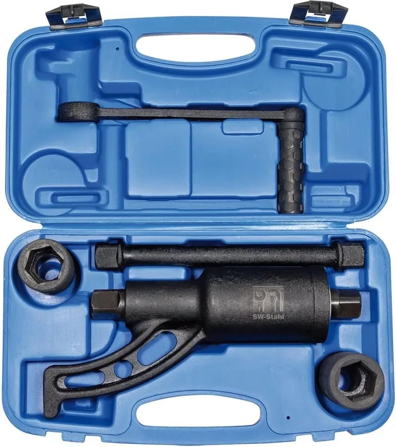 SW-Stahl 03966L koppelvermenigvuldiger 1 inch, 3.200 Nm 5-delig I koppelversterker vrachtwagen I momentsleutel met dopsleutelinzetset I kofferset voor vrachtwagens von SW-Stahl – Produktbild