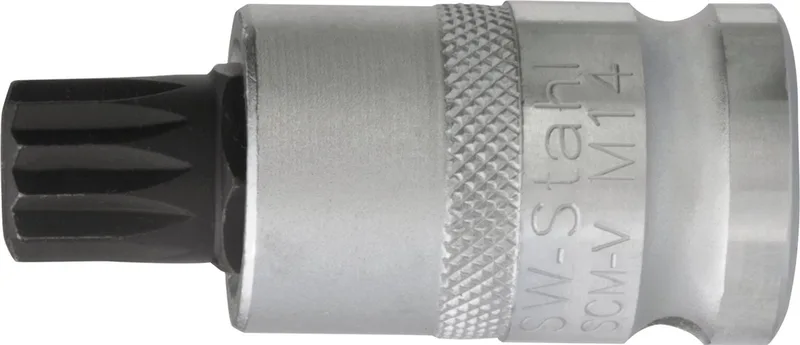 SW-Stahl 04424L-XZN9K schroevendraaierbit 1/2" interne spline M9 x 55 mm l lange schroevendraaierbit voor metrische ISO-schroefdraad I schroevendraaierbit fra SW-Stahl – produktbillede