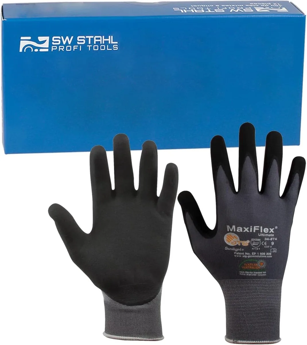 SW-Stahl 11533L Nylon Gebreide Handschoen Nitril/PU Schuim, zwart de SW-Stahl, 11 – image du produit