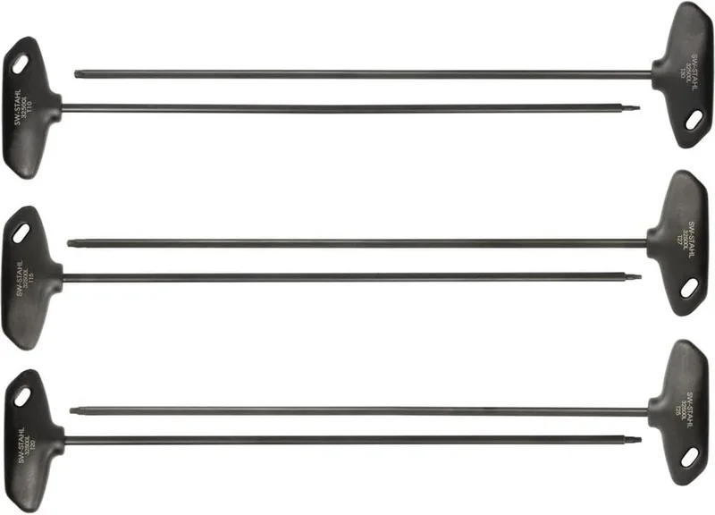 SW-Stahl 32500L T-greep schroevendraaierset met TX-profiel I T10-T15-T20-T25-T27-T30 mm I TX schroevendraaierset I Extra lang I Gereedschapsset 6-delig fra SW-Stahl – produktbillede