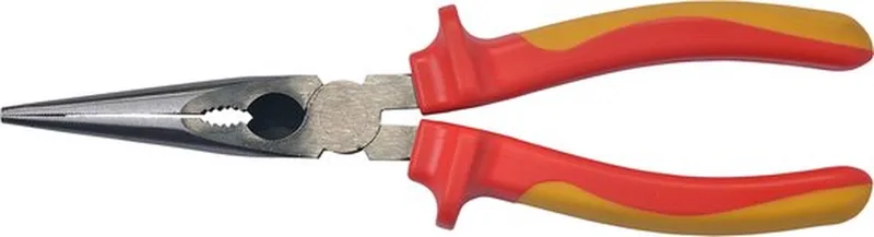 SW-Stahl 41909L VDE-punttang recht 200 mm I 1000V-punttang fijntechniek I volgens DIN EN/IEC 60900 elektricien-punttang I punttelefoontang met 2-componentengreep von SW-Stahl, Rot – Produktbild