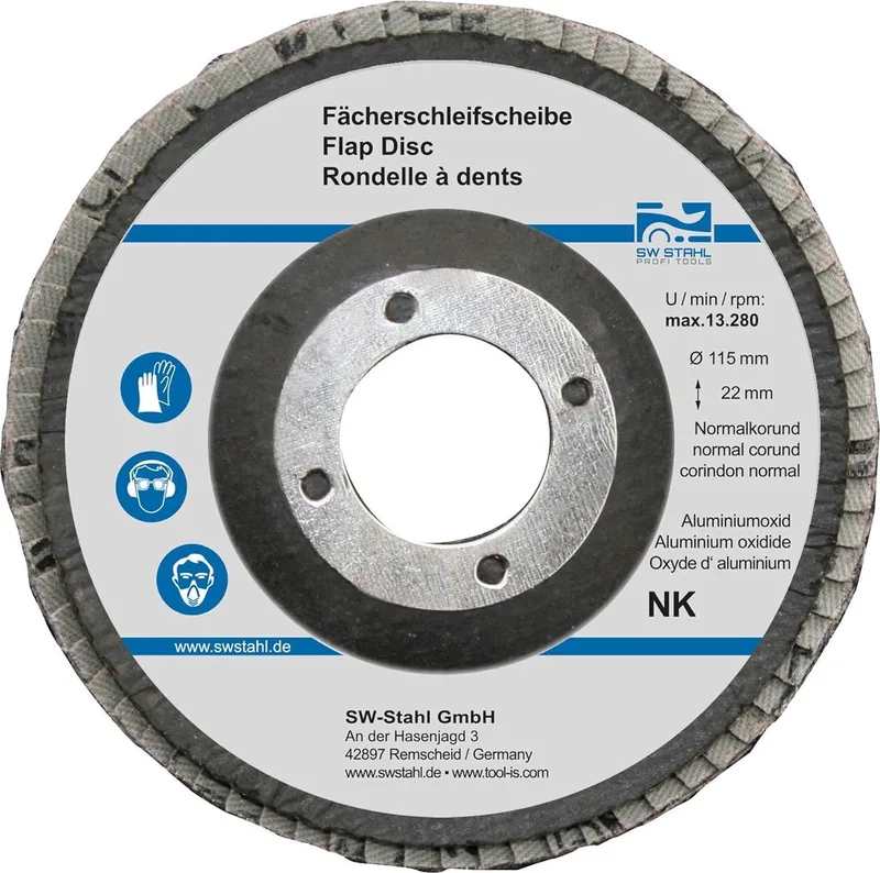 SW-Stahl 82312L lamellenschijf I slijpschijven 115mm voor haakse slijper I NK120 I 10 stuks von SW-Stahl – Produktbild