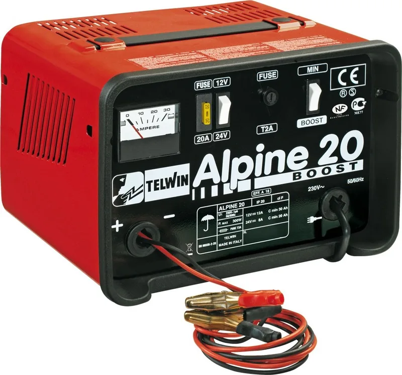 Acculader Alpine 20 Boost - voor elektrolyt accu's - 12-24V - 230V van Telwin – productafbeelding
