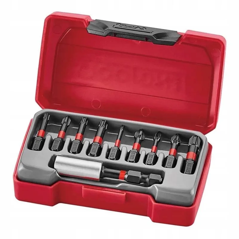 Set van 10 Impact Bits met Magnetische Houder - 1/4" Zeskant van Teng Tools – productafbeelding