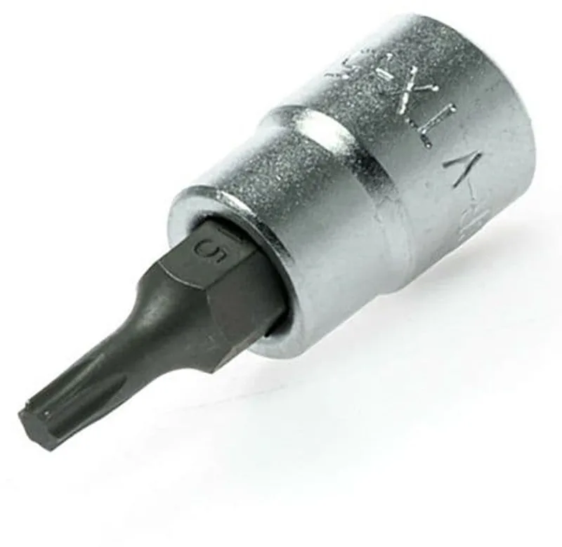 T15 TORX Socket Bit 1/4 inch Drive TX15 TX-15 Star Key Male S2 M141215T-C van Teng Tools – productafbeelding