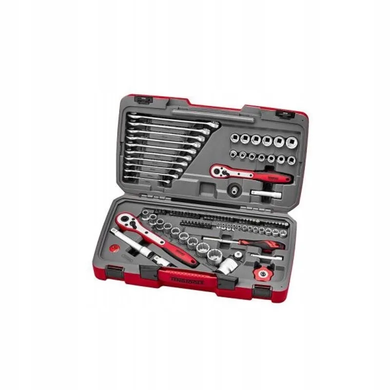 Teng Tools 98-delige Gereedschapset 1/4", 3/8" & 1/2" by Teng Tools, Red – product image