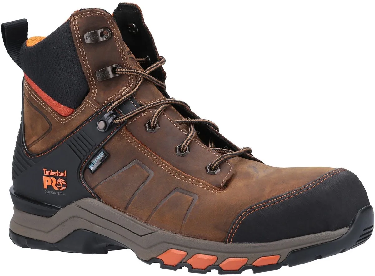 Timberland Hypercharge leer S3 EU46 US12 UK11 från Timberland PRO, Brun, Orange – produktbild
