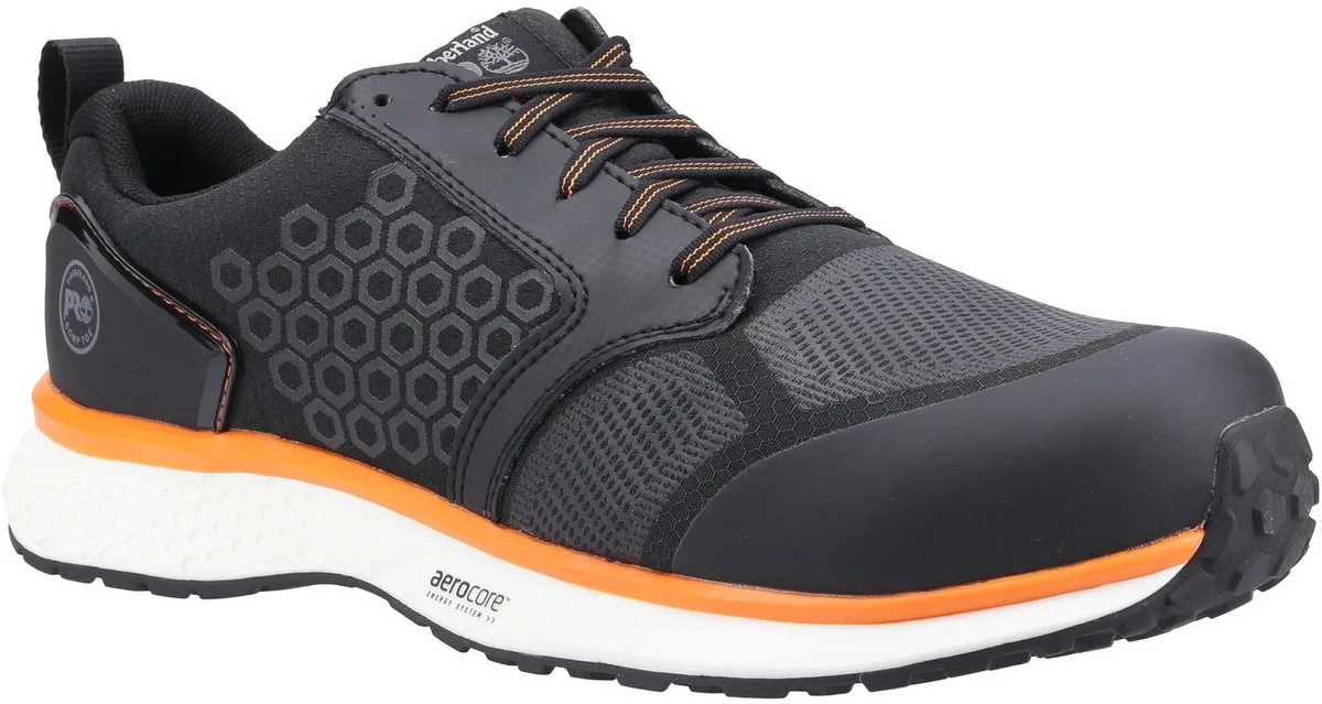 Timberland Reaxion 2.0 S3 EU42 US9 UK8 fra Timberland PRO, Sort, Orange – produktbillede