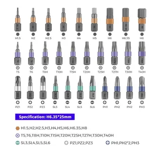 Bit-Set TOOLCRAFT TO-10351635 Bit-Box inkl. Miniknarre van Toolcraft – productafbeelding 2 van 5
