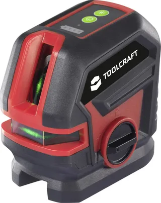 Kreuzlinienlaser grüner Laser, selbstnivellierend Reichweite (max.): 30 m van Toolcraft – productafbeelding 1 van 5