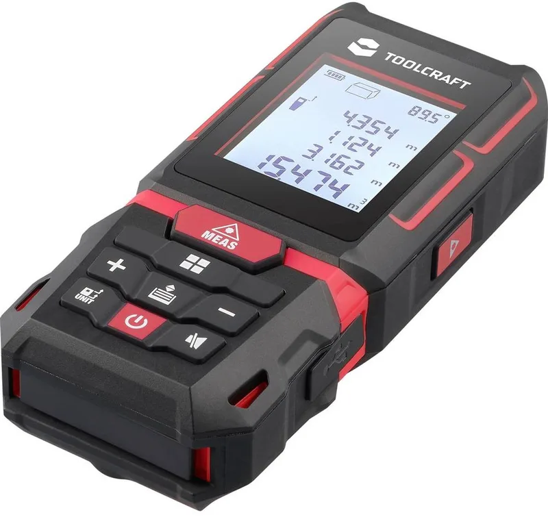 LDM XG60 L Laserafstandsmeter 60 m van Toolcraft, Kleurloos – productafbeelding