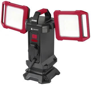 LED-bouwlamp 40 W Natuurwit by Toolcraft, Zwart-rood – product image 1 of 3