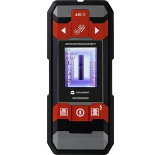 Leitungsortungsgerät Ortungsgerät Metall 2-in-1 Laser-Detektor 100 mm TO-6994572, inkl. Laser-Entfernungsmesser van Toolcraft – productafbeelding 2 van 5