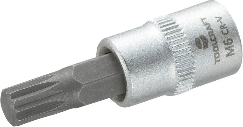 M6 816075 Veeltand (XZN) Dopsleutel-bitinzet 6 mm 1/4 (6,3 mm) de Toolcraft – image du produit