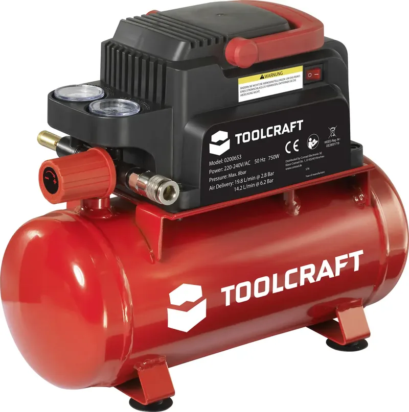 Pneumatische compressor 6 l 8 bar de Toolcraft – image du produit 1 sur 3