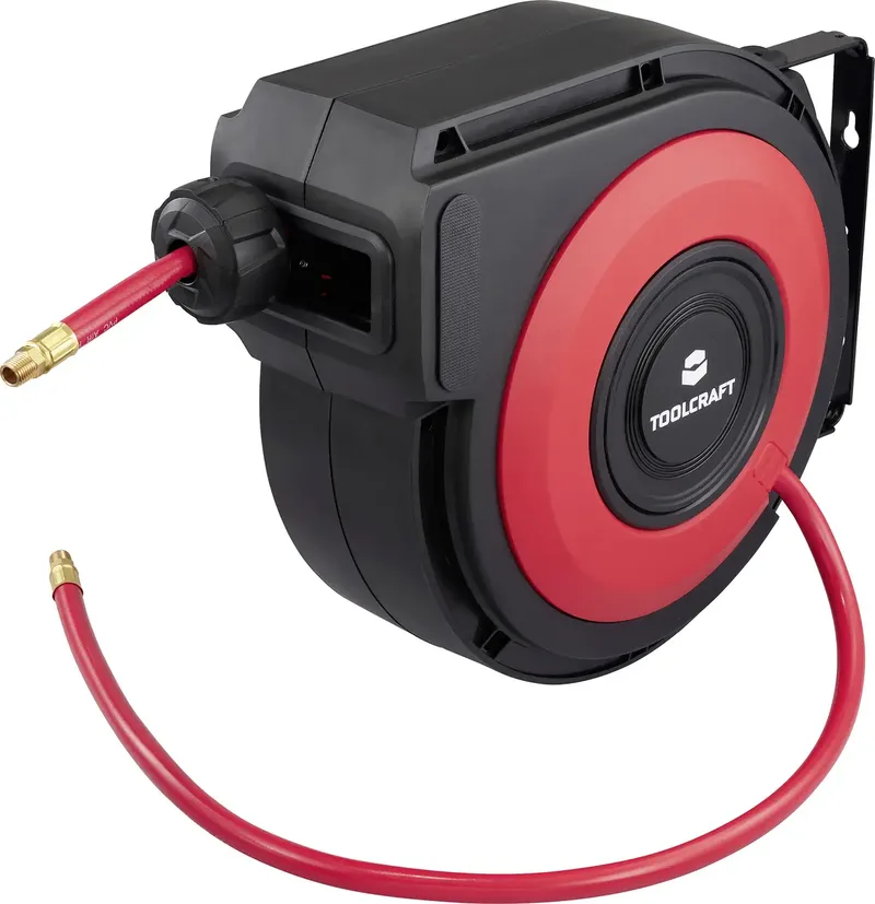 Pneumatische slanghaspel 15 m 10 bar Plafondbevestiging, Muurbevestiging von Toolcraft – Produktbild 1 von 3