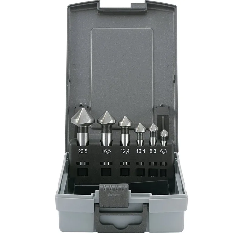 Senkbohrer TOOLCRAFT 1614138 Kegelsenker-Set 6teilig 6.3 mm, 8.3 mm, 10.4 mm, 12 de Toolcraft – image du produit